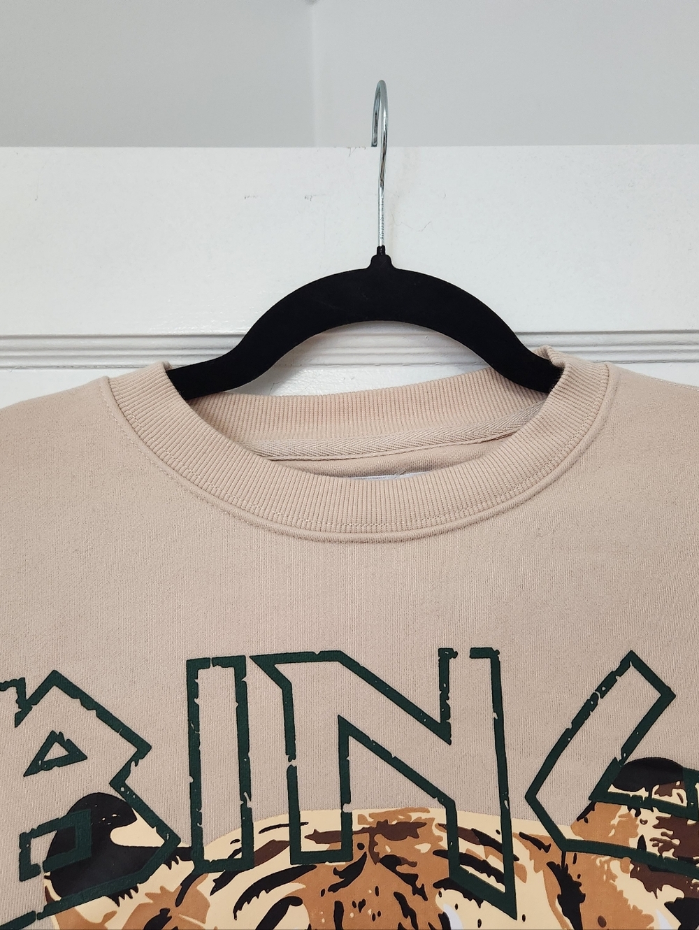 Anine Bing Beige Graphic Tiger Sweatshirt - Picture 3 of 9